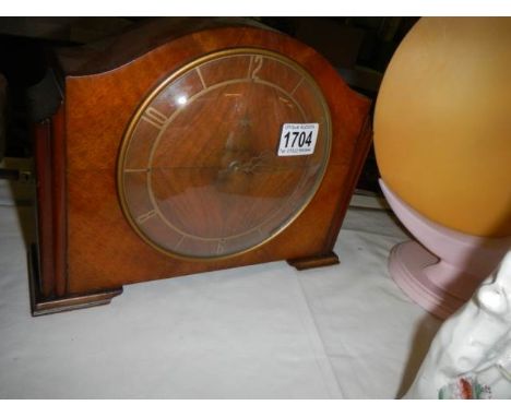 A good mahogany spring wind mantle clock in working order.