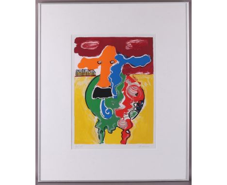 Diem, Peter (1945-) "Koe", signed in full in pencil l.r., screen print/paper, h 40 x w 30 cm.