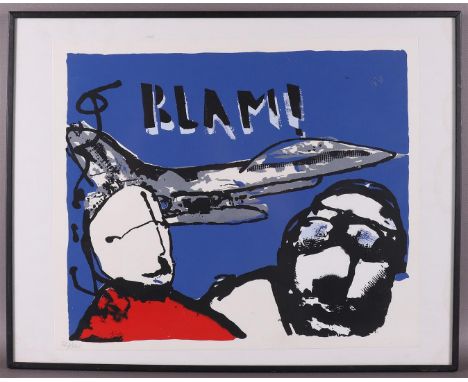 Brood, Herman (194602991) "Blam!", screen print/paper nr 323/500, paper size h 35 x w 41 cm.