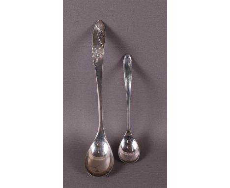 A 2nd grade 835/1000 silver cream spoon, year letter 1957. Master stamp: Meulen, K. van der (Meulen, Fa. J.H. van der), Joure