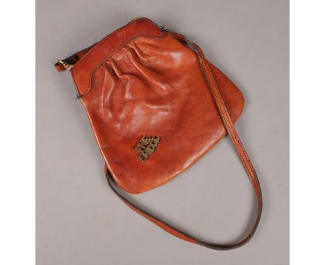 A vintage tan leather The Bridge shoulder bag.  