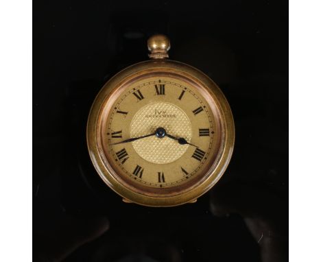 An 'IVY' Swiss made ladies pocket watch - comprising of floral engraving to the reverse casing and the original paper product