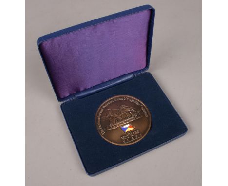 A cased 150 years commemoration P&amp;O medallion.  