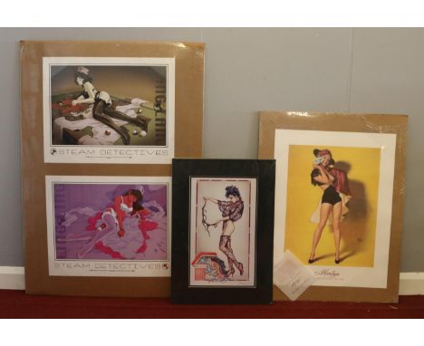 Four unframed prints - comprising of a limited edition Earl Moran print of 'Marilyn-The Spanish Girl 1949' (No -1793 of 7500)