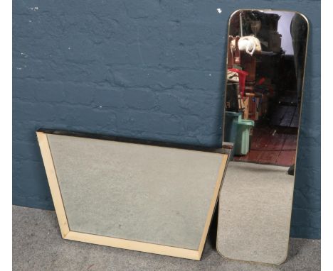 Two vintage wall mounted mirrors.  