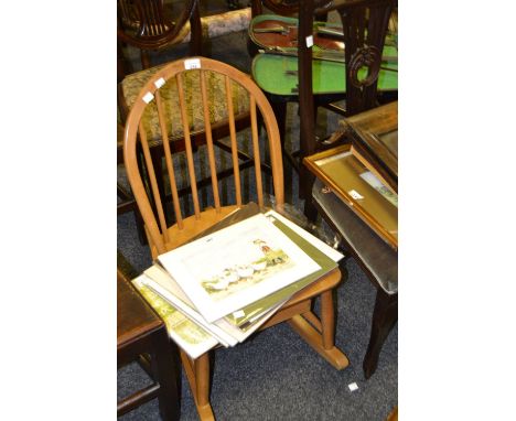 An Ercol rocking chair, single short drawer underseat