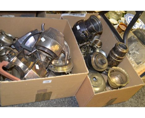 Plated ware - a four piece E.P.N.S tea service;  other plated ware;  etc 