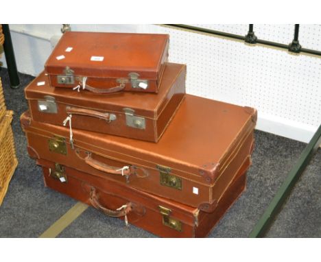 Vintage Luggage - a 1930s leather suitcase, others (4)