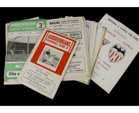 Scottish Football, eighty plus programmes from many clubs from the 1950s - 1980s including Kilmarnock, Rangers, Hibernian, Qu