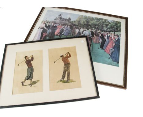 Golf,  four in total, print Woman's Amateur Championship USA Golf Association, The Ardsley Club Oct 1898 29" X 23", The Golfe
