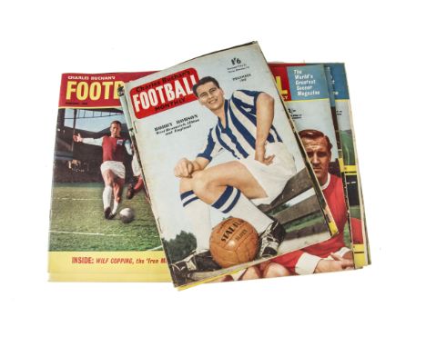 Football Magazines/Books, five Charles Buchan soccer gift books, ninety plus Charles Buchan Football Monthly Magazines mainly