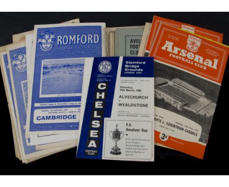 Non-league programmes, approximately eighty mainly from the 1950/60s including Hornchurch & Upminster, Brentwood & Warley, Ra