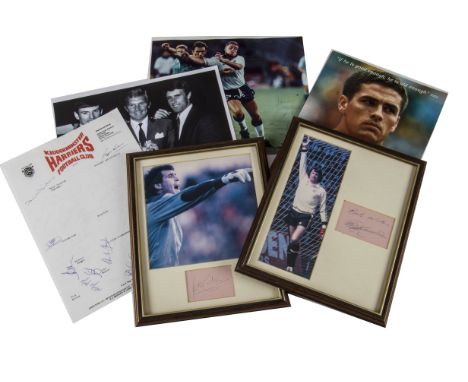 Football, fifty plus photographs some signed ranging from 1966 World Cup and Gary Lineker to  Michael Owen and non-league foo