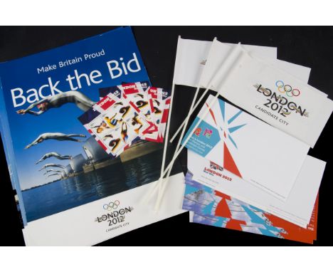 2012 Olympics, ten promotional envelopes, six gold medal first day covers, twenty nine gold medal stamps, four sheet promo st