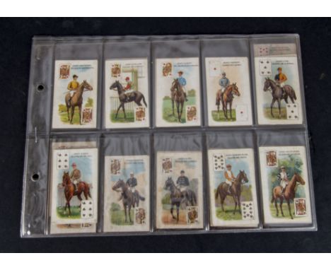 Cigarette Cards, Horse Racing, a part set of Will's Scissor Jockeys and Owners Colours (playing card inset) 23 cards (gen gd,