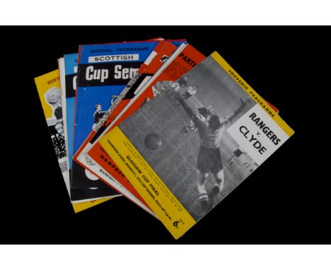 Scottish Football, twenty two programmes from cup competitions, eight finals and fourteen semi-finals 1957-1972 including Hea