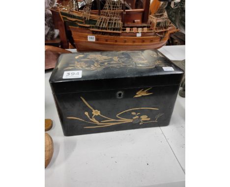EXQUISITE ORIENTAL TEA CADDY