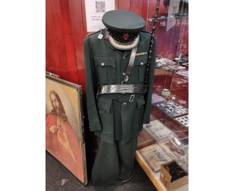 RUC ASSISTANT CHIEF CONSTABLE TUNIC, CAP, TROUSERS AND BLACKTHORN SWAGGER STICK