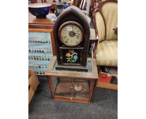 CASED SCALES AND AMERICAN SHELF CLOCK