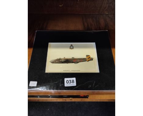MOUNTED CERAMIC PICTURE - HALIFAX -RAF