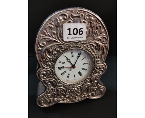 SILVER FRONTED CARRIAGE CLOCK