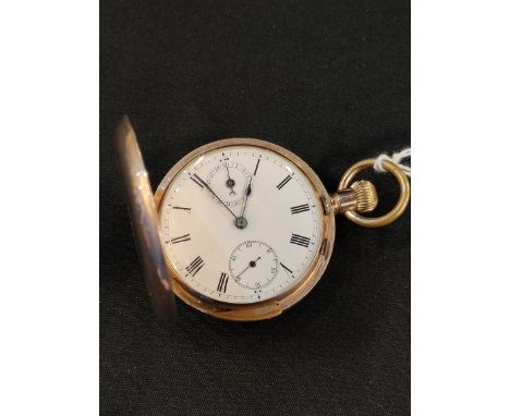 EXTREMELY RARE 9CT GOLD HUNTING CASE QUARTER REPEATING WITH CALENDAR POCKET WATCH