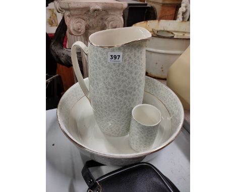 DOULTON JUG, BASIN AND TOOTHBRUSH HOLDER