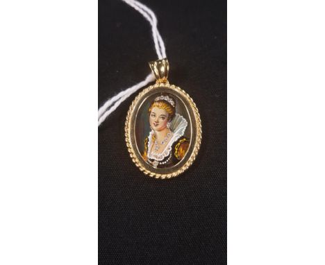 18 CARAT GOLD &amp; DIAMOND SET PORTRAIT