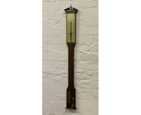 A mahogany wall barometer.