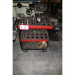 Tooling Cart w/ Contents: (16) CAT40 Tool Holders w/ Various Tooling