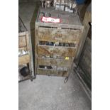 (2) Metal Cabinets w/ Contents: Various Tool Holders, Boring Bars, Chuck Jaws, Lathe Centers, Etc.