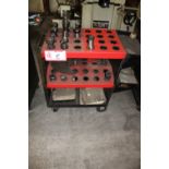 Tooling Cart w/ (18) Cat40 Tool Holders w/ Various Tooling
