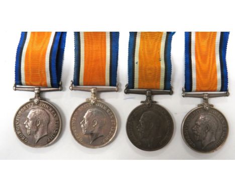 Four WW1 South African Silver War Medals silver War medals named ""Sjt. J H Long S.A.M.C."" ... ""S/Sgt E. M Waugh NTL. Light