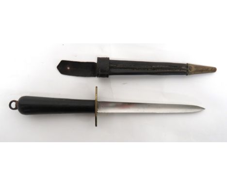 Mid 19th Century French Naval Dirk 6 3/4 inch, hollow ground, triangular form blade. &nbsp;The forte with small Armoury stamp