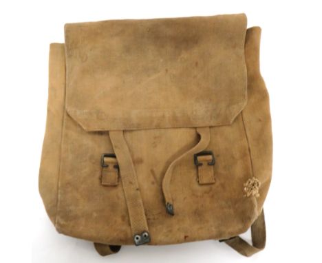 Attributed 1908 Pattern Webbing Large Pack Dated 1915 khaki webbing, large pack. &nbsp;Interior of flap stamped "M.E.Co 1915"