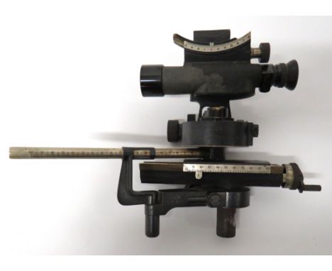 WW1 German Indirect Fire Artillery Gunsight By Goerz blackened body with lower fitted winding handle with adjustment bar. &nb