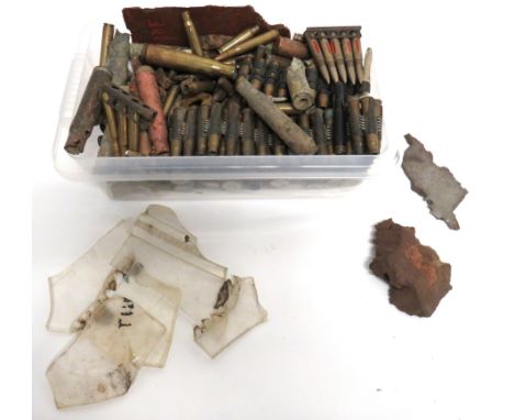 Quantity Of Inert And Excavated Ammunition including .50 cal aircraft rounds ... .303 drill rounds ... .303 rounds in linkage