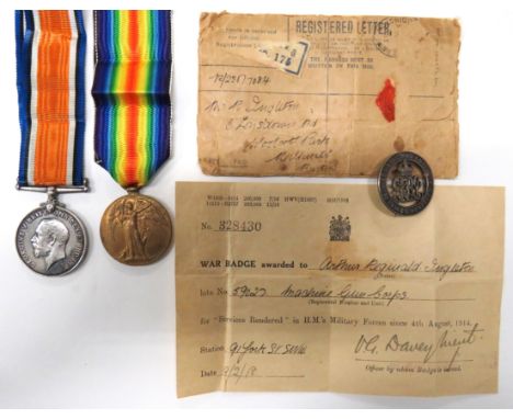 WW1 Medal Pair Gordon Highlanders consisting silver War and Victory medals named "6213 Pte. A.R. Bruce Gordons". &nbsp;Togeth