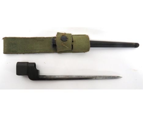 English No 4 MKI Cruciform Spike Bayonet 8 inch, cruciform blade. &nbsp;Blackened socket marked with crowned GR and No 4 MKI,