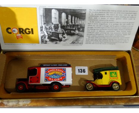 A Boxed Bryant &amp; Mays Corgi Advertising Vehicle Set