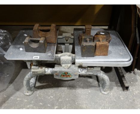 A Mid 20th Century Bentall Shop Scale &amp; Weights