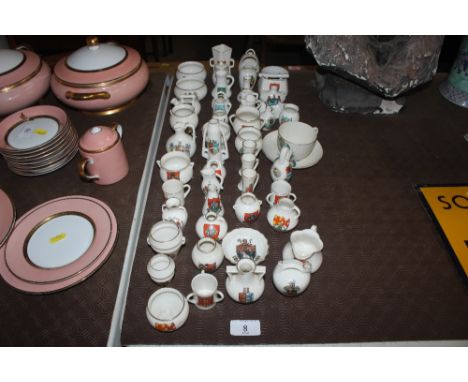 A quantity of W.H Goss crested souvenir china 