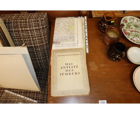 Two WWII German magazines and an Ordnance Survey map of Great Britain