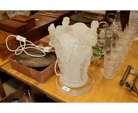 A Lalique style lamp