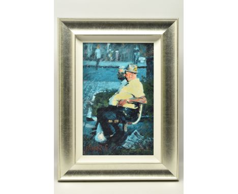 ROLF HARRIS (AUSTRALIAN 1930-2023) 'TWO LITTLE BOYS', a signed limited edition print on board, depicting two older male figur