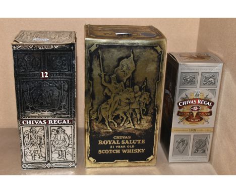 THREE BOTTLES OF CHIVAS BROTHERS WHISKY comprising one bottle of 'ROYAL SALUTE' 21 Year Old Blended Scotch Whisky, 40% vol. 7