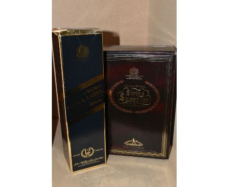TWO BOTTLES OF excellent JOHNNIE WALKER WHISKY comprising one bottle of 'SWING SUPERIOR' Scotch Whisky, 43% vol. 75cl, fill l