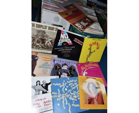 SIX BOXES OF LP RECORDS, together with a box of over one hundred single records, artists include The Cars, David Bowie, The R