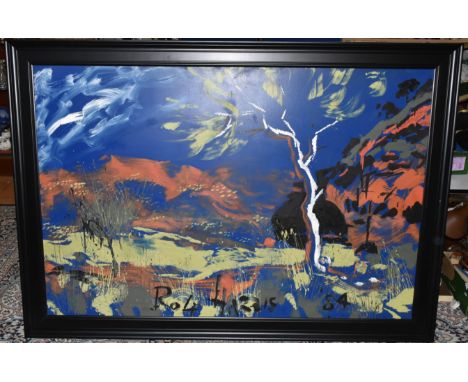 ROLF HARRIS (AUSTRALIAN 1930-2023) 'BLUE MOUNTAINS', an Australian World Heritage Site landscape, signed and dated (19)84 bot