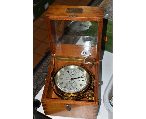 A MID 20TH CENTURY WALNUT CASED MARINE CHRONOMETER BY THOMAS MERCER LTD, SUPPLIED BY JOHN LILLIE &amp; GILLIE LTD, NEW QUAY, 